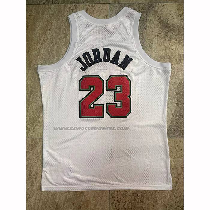Maglia Chicago Bulls Michael Jordan No 23 Mitchell & Ness 1997-98 Bianco2